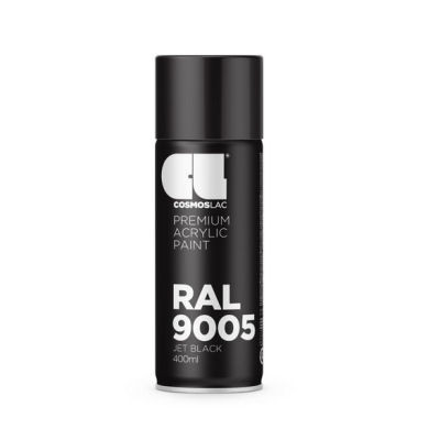 Cosmos Lac Akril 9005 Gloss Black 400 ml